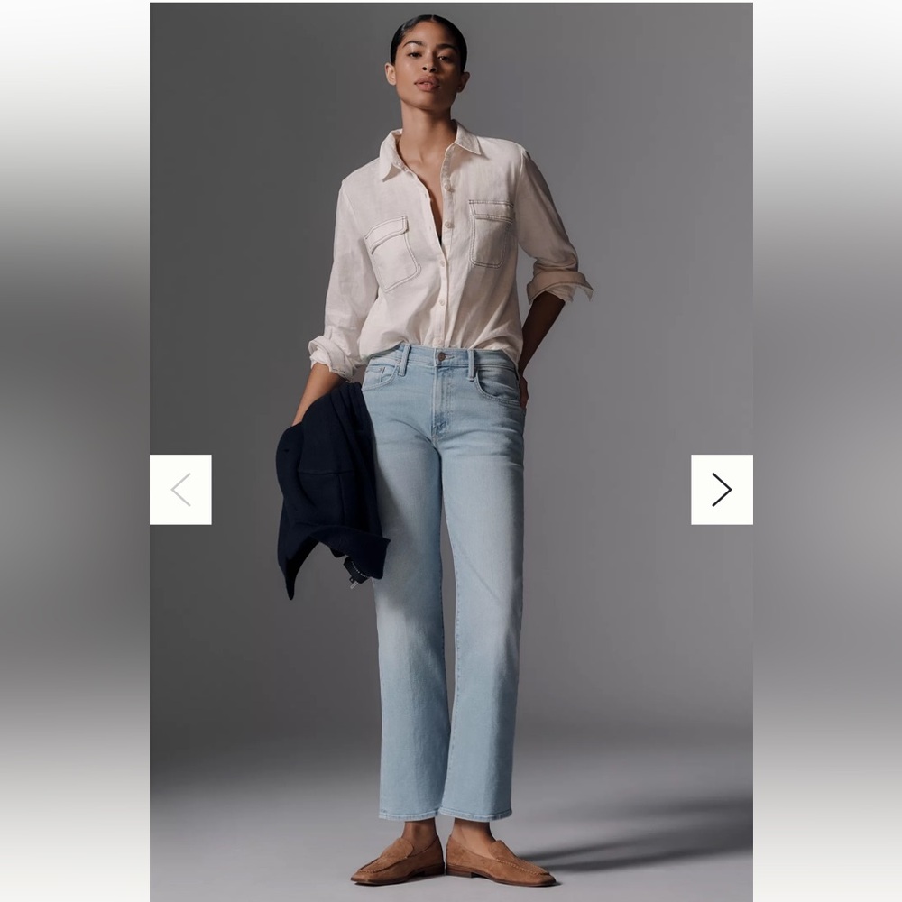 MOTHER Light Blue Straight Leg Jeans